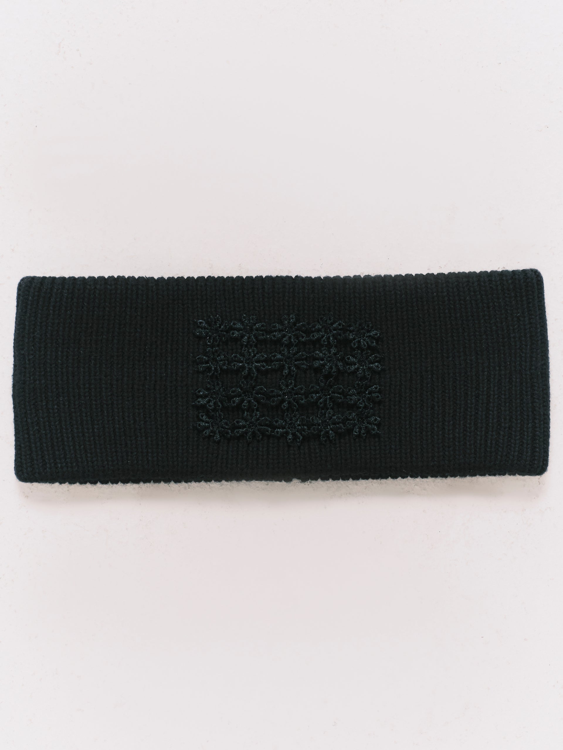 PATCHWORK KNIT HEADBAND BLACK (UNISEX)