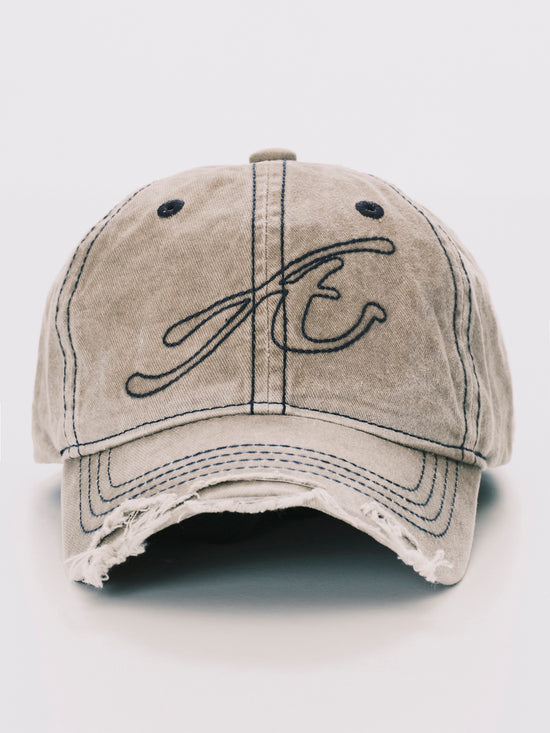 RAW EDGE BASEBALL CAP SAND