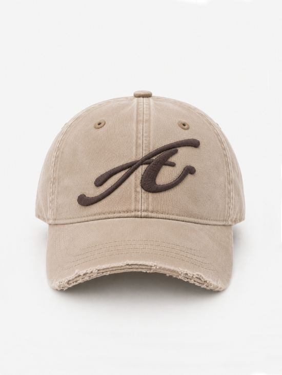 RAW EDGE BASEBALL CAP BROWN