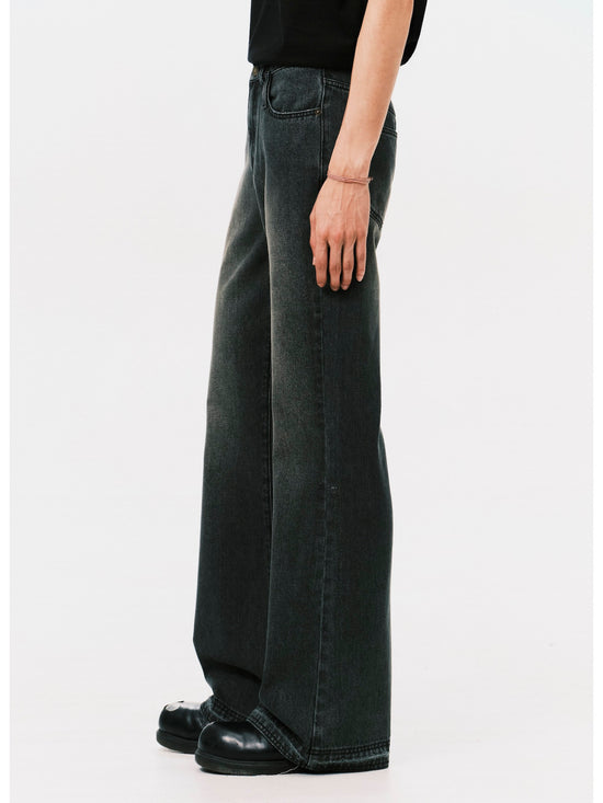 BOOT CUT DENIM JEANS GREY