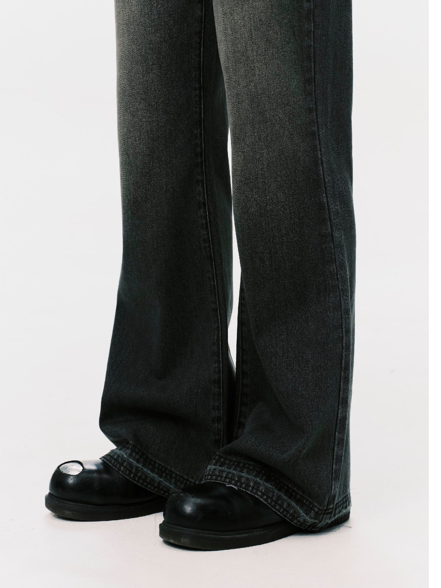 BOOT CUT DENIM JEANS GREY