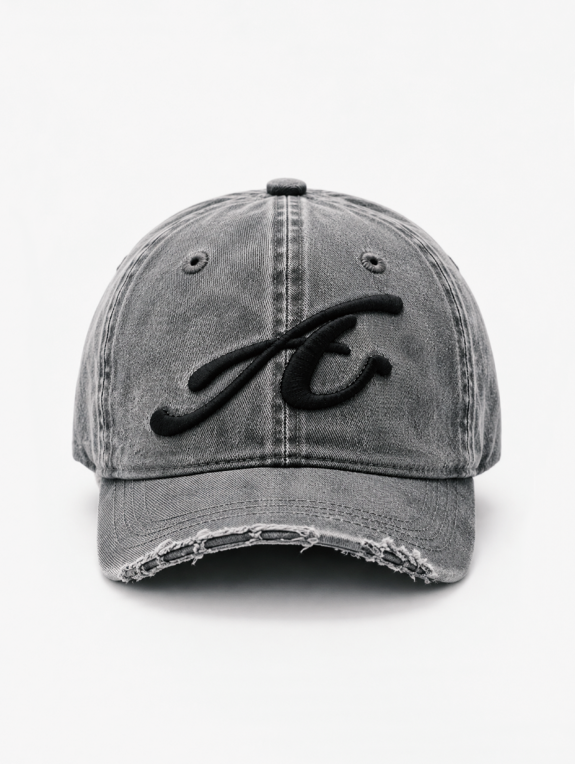 RAW EDGE BASEBALL CAP GREY