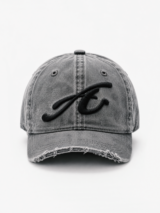 RAW EDGE BASEBALL CAP GREY