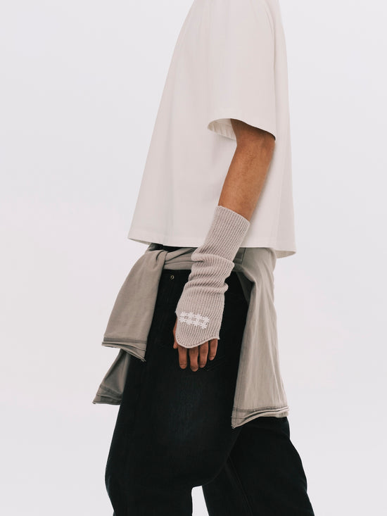 PATCHWORK KNIT SLEEVES OFF WHITE (UNISEX)