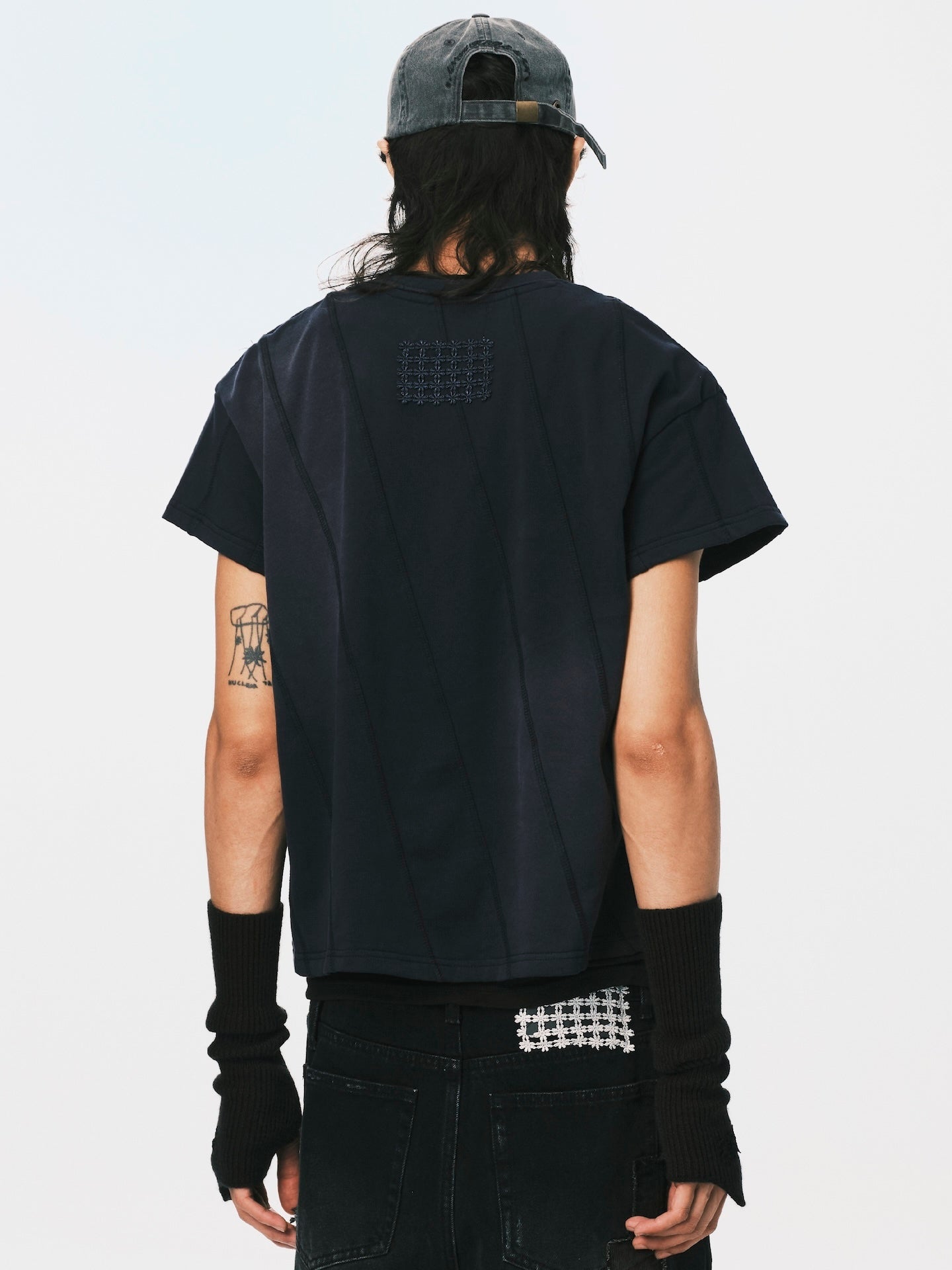 PRINT MUSCLE TEE NAVY